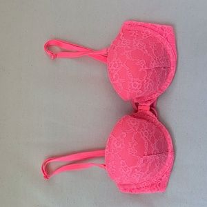 Victoria's Secret Pink Lace Convertible Bra 34A